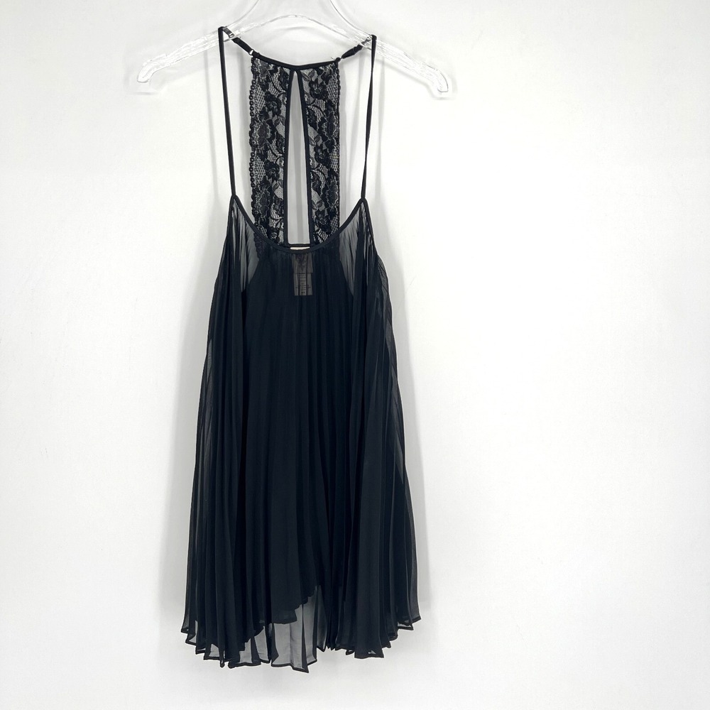 In Bloom by Jonquil Dress Womens M Nightie Babydoll Sexy Lace‎ Mesh Lace Black